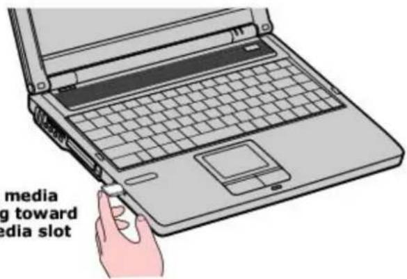 SONY Vaio PCG-FRV25 - Inserting Memory Stick Media - 1