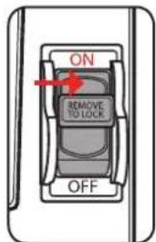 ON REMOVE TO LOCK OFF