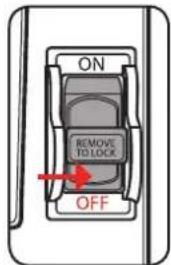 ON REMOVE TO LOCK OFF
