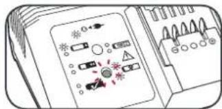 Diagram showing electrical switch symbols and wiring connections on a device panel