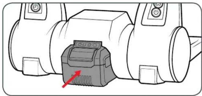 Ozito PXPFS-850 - Inserting & Removing the Battery (not included) - 1