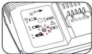 Diagram of an electrical switch panel with labeled components and warning symbols