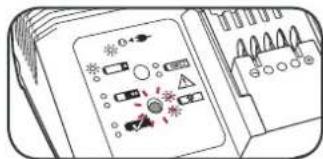 Diagram showing electrical switch symbols and component labels on a device panel
