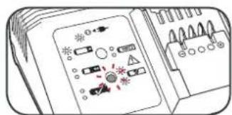 Illustration of a notebook with labeled icons and symbols, likely representing a technical or educational device.