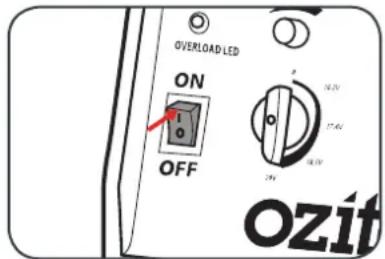 OVERLOAD LED ON OFF OZIT