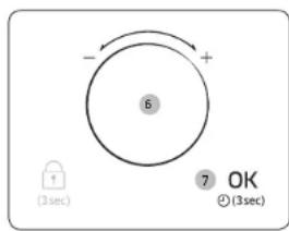 - + 6 (3sec) 7 OK ②(3sec)
