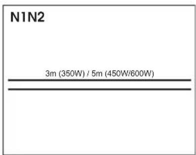 N1N2 3m (350W) / 5m (450W/600W)