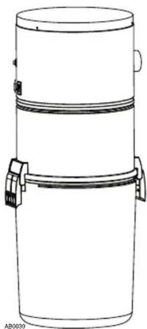 Line drawing of a cylindrical container with two side handles and a handle, no text or symbols present.