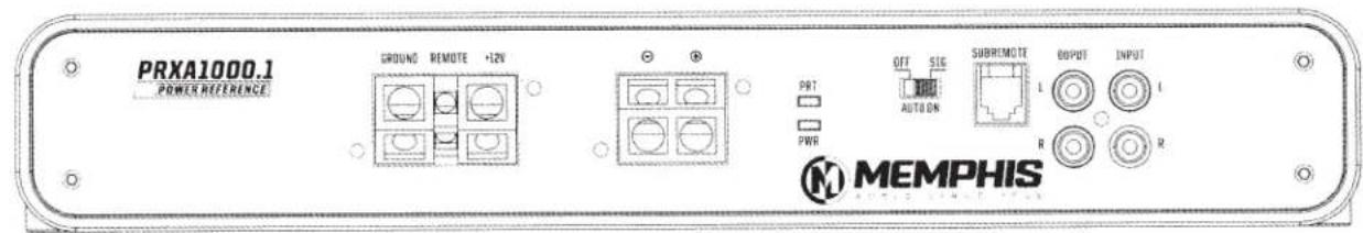 PRXA1000.1 POWER REFERENCE GROUND REMOTE +2V PRT PWR OFF SIC AUTO ON SUBREMOTE OUTPUT INPUT MEMPHIS R R