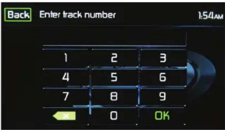 Back Enter track number 1:54AM 1 2 3 4 5 6 7 8 9 0 OK