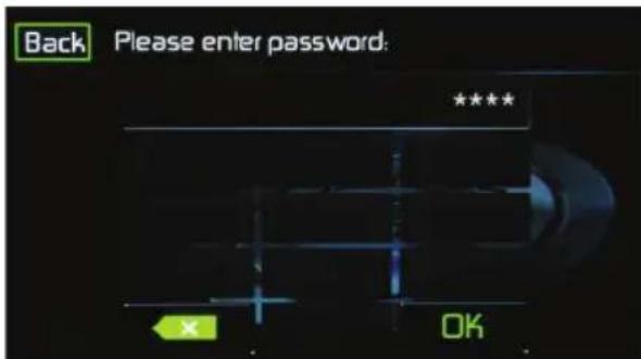 Back Please enter password: **** OK