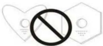 Prohibition symbol with a circle and crossed-out arrow, likely indicating no prohibition or exclusion of items