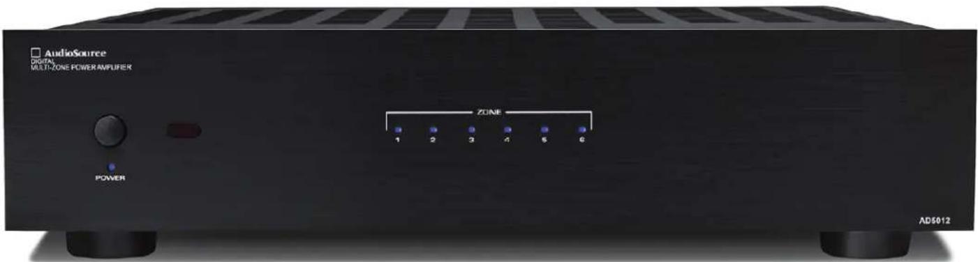 AudioSource DIGITAL MULTI-ZONE POWER AMPLIFIER POWER ZONE 1 2 3 4 5 6 AD5012
