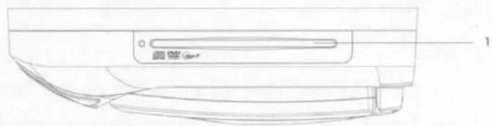 Line drawing of a refrigerator front panel with labeled component (no text or symbols beyond label)