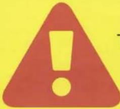 Warning symbol with exclamation mark inside red triangle on yellow background