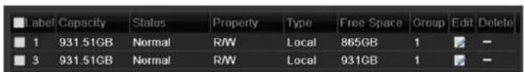 Label Capacity Status Property Type Free Space Group Edit Delete 1 931.51GB Normal R/W Local 865GB 1 - 3 931.51GB Normal R/W Local 931GB 1 -