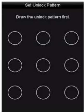 Set Unlock Pattern Draw the unlock pattern first.