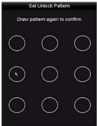Set Unlock Pattern Draw pattern again to confirm.