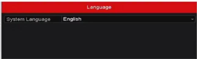Language System Language English