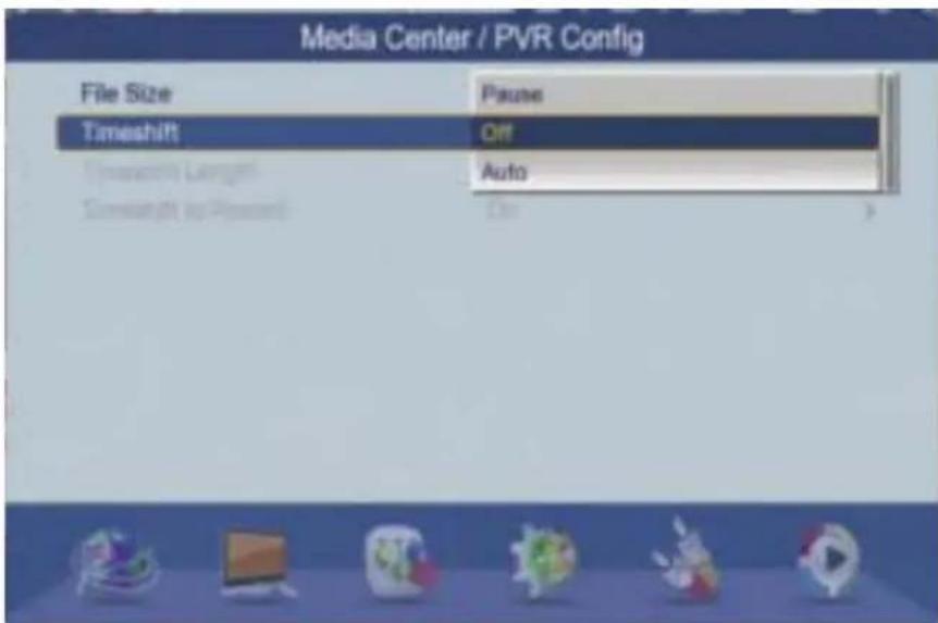 Media Center / PVR Config File Size Timeshift Pause Off Auto Search Length Search Length to Image On