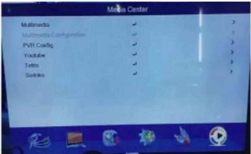 Media Center Multimedia Multimedia Configuration PVR Config Youtube Tele Sudoku