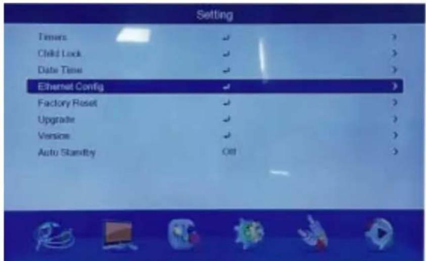 Setting Timers Child Lock Date Time Ethernet Config Factory Reset Upgrade Version Auto Scanlight Off
