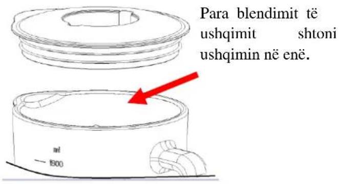 Para blendimit të ushqimit shtoni ushqimin në enë. ml — 1500