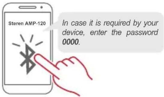 Stern AMP-120 In case it is required by your device, enter the password 0000.