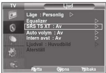 SAMSUNG LE32S86BC - Ställa in TruSurround XT (SRS TS XT) - 1