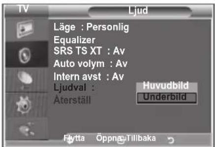 SAMSUNG LE32S86BC - Lyssna på underbildens ljud - 2