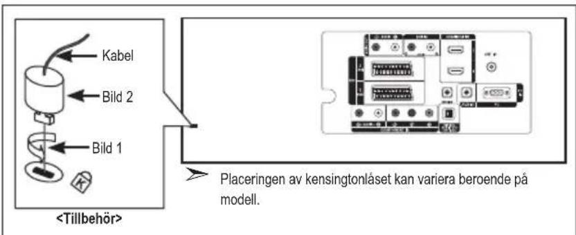 SAMSUNG LE32S86BC - Använda Kensington-låset (stöldskydd) - 1