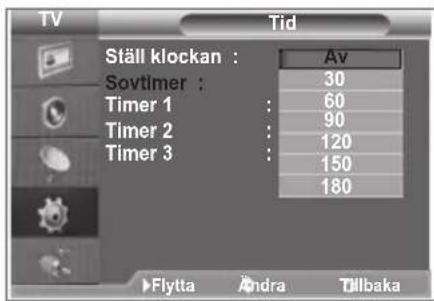 SAMSUNG LE32S86BC - Ställa in sovtimern - 2