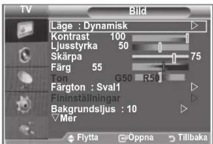 SAMSUNG LE32S86BC - Ändra bildstandard - 1