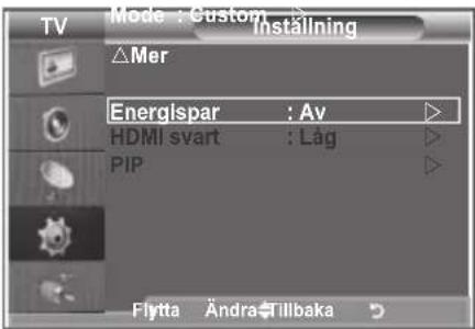 SAMSUNG LE32S86BC - Använda energisparfunktionen - 1