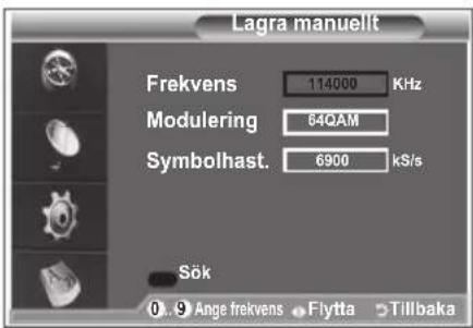 SAMSUNG LE32S86BC - Uppdatera kanallistan manuellt - 2