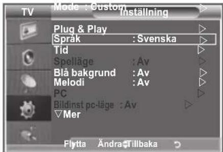 SAMSUNG LE32S86BC - Välja språk - 1