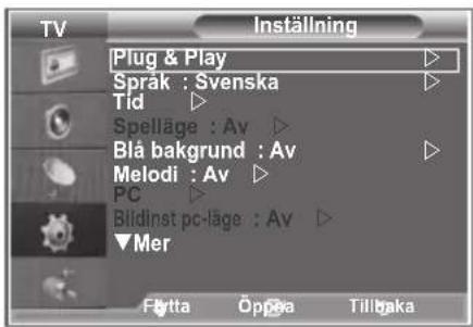 SAMSUNG LE32S86BC - Om du vill återställa denna funktion ... - 1