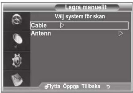 SAMSUNG LE32S86BC - Uppdatera kanallistan manuellt - 1