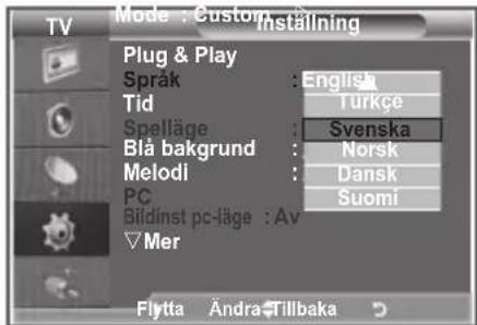 SAMSUNG LE32S86BC - Välja språk - 2