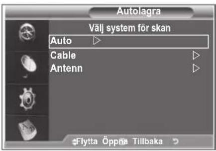 SAMSUNG LE32S86BC - Uppdatera kanallistan automatiskt - 1