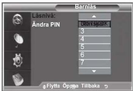 SAMSUNG LE32S86BC - Ställa in Barnlås - 3