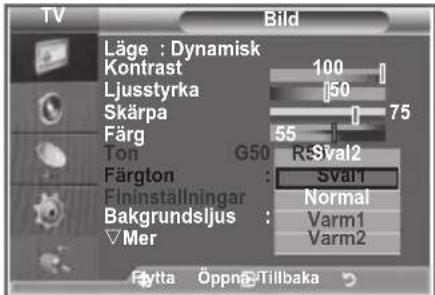 SAMSUNG LE32S86BC - Du kan välja den färgton som känns bekvämast. - 2