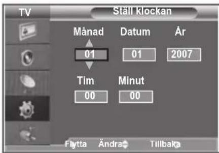 SAMSUNG LE32S86BC - Ställa in och visa aktuell tid - 2