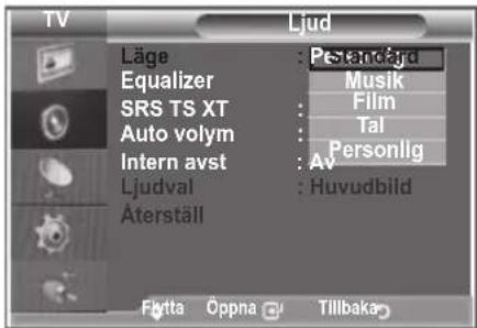 SAMSUNG LE32S86BC - Ändra ljudstandard - 2