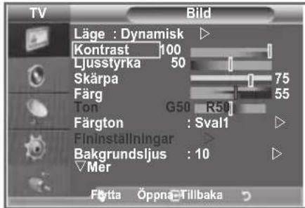 SAMSUNG LE32S86BC - Denna apparat har ett antal inställningsalternativ för att ange bildkvaliteten: - 1