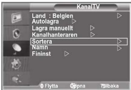 SAMSUNG LE32S86BC - Du kan byta nummer på två kanaler för att: - 1