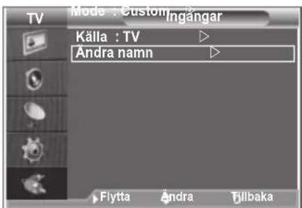 SAMSUNG LE32S86BC - Redigera ingångskällornas namn - 1