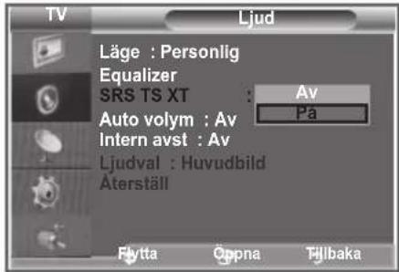 SAMSUNG LE32S86BC - Ställa in TruSurround XT (SRS TS XT) - 2