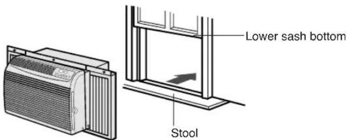 Lower sash bottom Stool