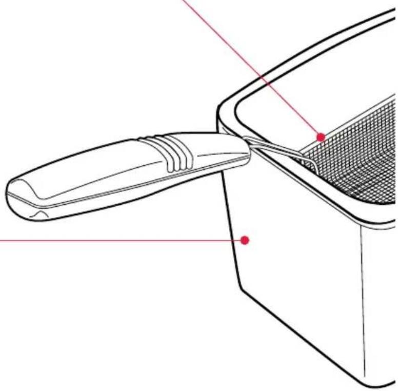 SUNBEAM Stainless Deep Fryer DF6300 - Basket with 1.25kg food capacity - 1